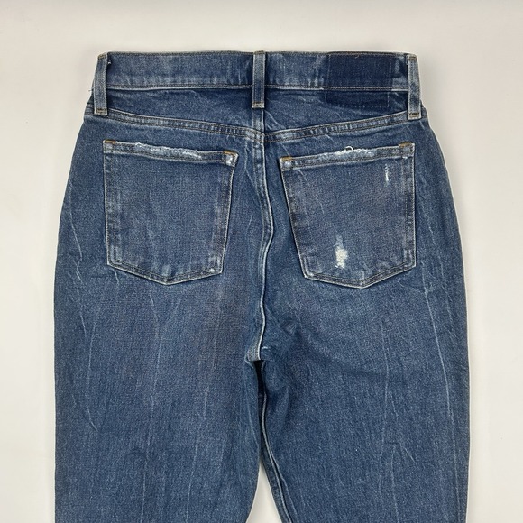 NWT Abercrombie & Fitch High Rise Mom Denim Blue Jeans Sz 27 / 4 Distressed - Picture 13 of 14